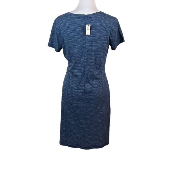 NWT Talbots Women’s Tie Front Short Sleeve T-Shirt Dress, Alameda Stripe, Size S - Picture 5 of 9